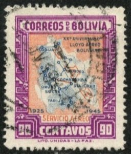 BOLIVIA #C108, USED AIRMAIL - 1945 - BOLIVIA160