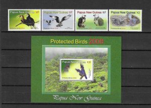 PAPUA NEW GUINEA 2008 SG 1221/4 + MS 1225/6 MNH Cat £41