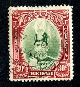 1937 Kedah  Sc# 49 used cv $11.50 ( 8025 BCXX )