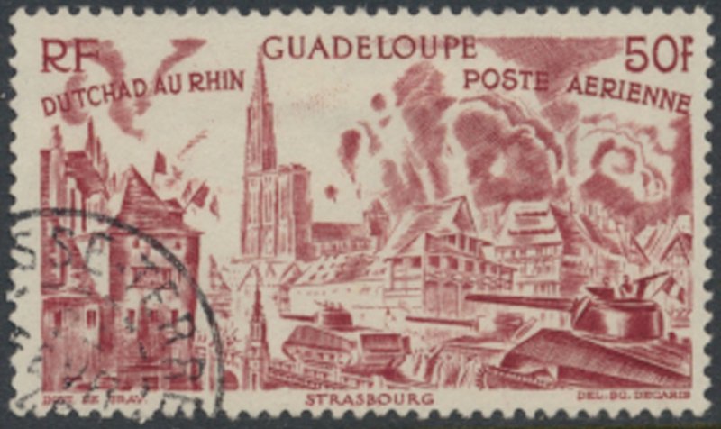 Guadeloupe    SC# C9 Used Chad to Rhine see details & scans