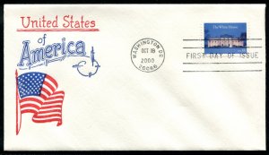3445 US 33c The White House FDC,  Artopages cachet