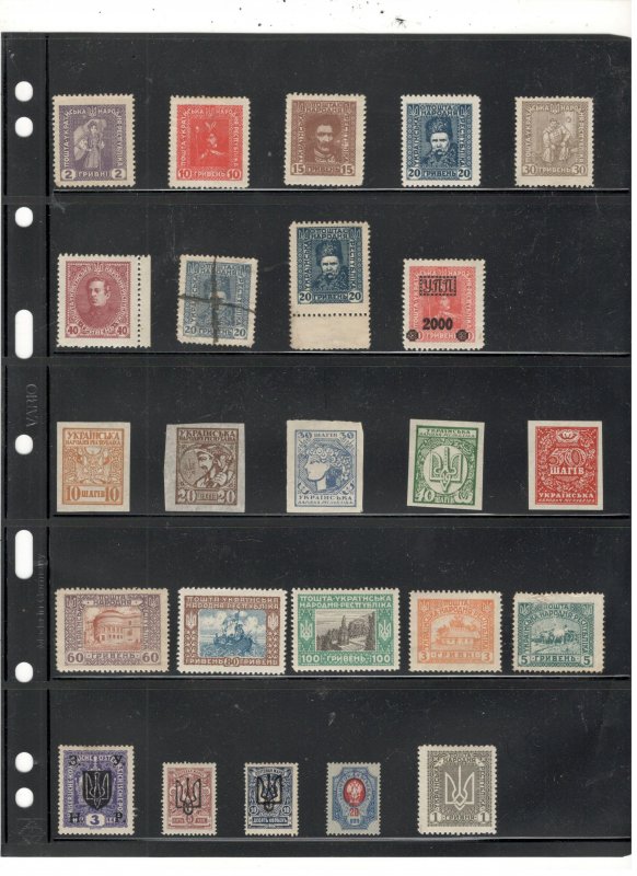 UKRAINE COLLECTION ON STOCK SHEET, MINT/USED