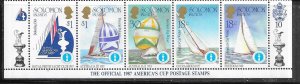 British Solomon Islands #570-574 Strip of 5 Americas Cup #10 (MNH) CV$2.00