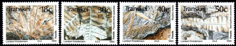 Transkei - 1990 Plant Fossils Set MNH** SG 245-248