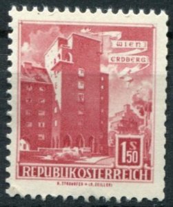 Austria Sc#623 MNH, 1.50s rose lake, Buildings (1958)