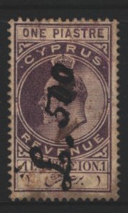 Cyprus King Edward Revenue 1 pi