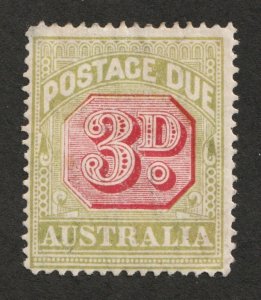 1922-30 Australia Sc# J54 -  Postage Due, Three Pence. MH Cv$17.00