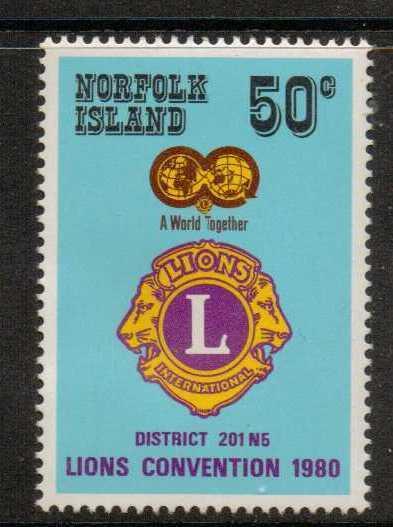 NORFOLK ISLAND SG234 1980 LIONS MNH 