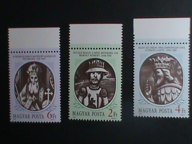 ​HUNGARY STAMP:1986 SC#3043-5 KING AND REIGN MNH SET. VERY FINE