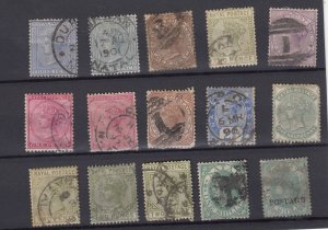 Natal QV Unchecked Collection Of 15 Values Fine Used BP4736