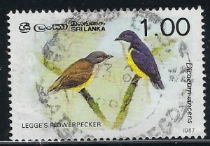 Sri Lanka 837 Used 1987 Birds (fe9392)