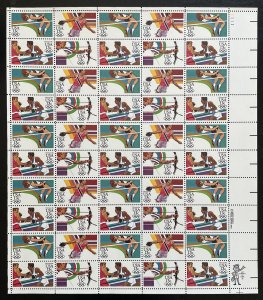 2048-2051 LA SUMMER OLYMPICS Sheet of 50 US 13¢ Stamps MNH 1984