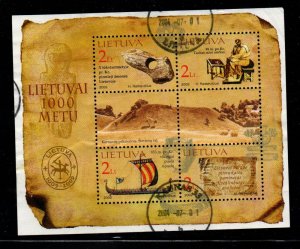 Lithuania Sc 772 2004 1000th Anniversary stamp sheet used