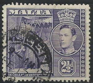 Malta 1943 - George VI 2½d violet - SG222a used