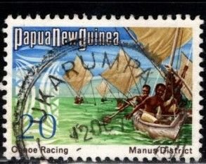 Papua New Guinea - #379 Canoe racing Manus District - Used