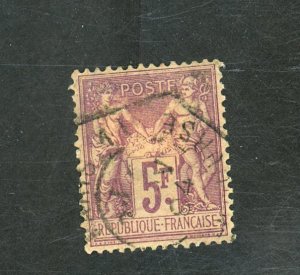 FRANCE #96 USED FVF HR SM THIN Cat $70