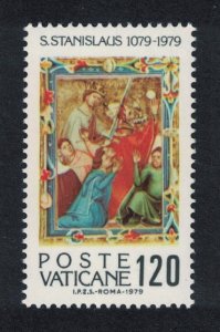 Vatican The Martyrdom 14th-century Latin codex 120L 1979 MNH SC#648 SG#715