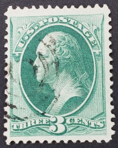 United States, Scott #136, F used, one short perf