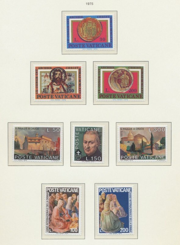 VATICAN - Scott 579-581 & 585-589 - MNH - 1975