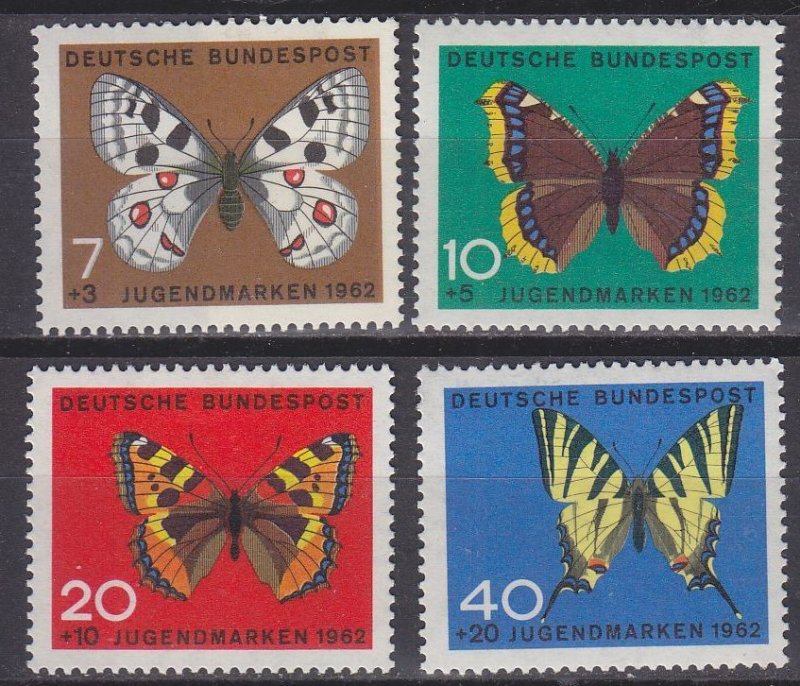 GERMANY BUND [1962] MiNr 0376-79 ( **/mnh ) Schmetterlinge