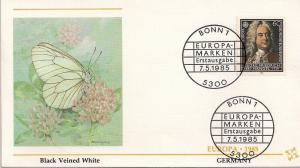 Black Veined White Butterfly Eupopa 1985 Cover