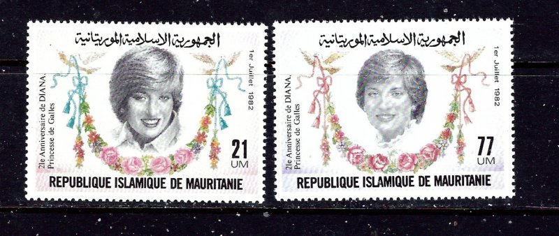 Mauritania 515-16 MNH 1982 Princess Diana