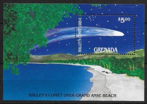 GRENADA SGMS1498 1986 HALLEY'S COMET M/S MNH