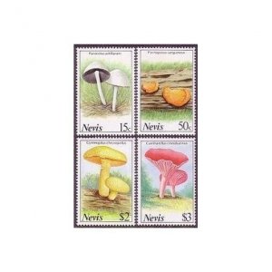 Nevis 552-555,MNH.Michel 475-478. Mushrooms 1987.