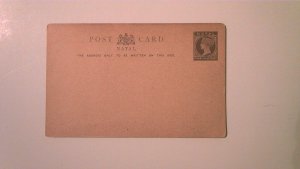 NATAL POSTAL CARD MINT ENTIRE