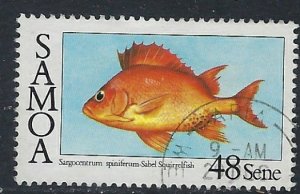 Samoa 681 Used 1986 Fish (ak4027)