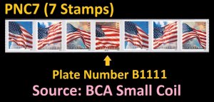 US Old Glory PNC7 BCA B1111 (from small coil) MNH 2024 after June 21