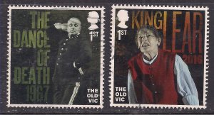 GB 2018 QE2 1st x 2 The Old Vic Bic. used SG 4125 - 4126 ( C1185 )