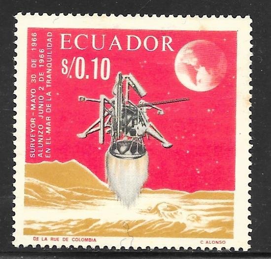 Ecuador 758: 10c Moon Exploration, used, F-VF