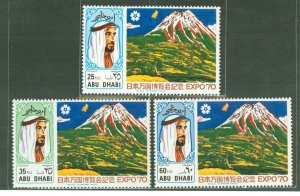 Abu Dhabi #68-70 Mint (NH) Single (Complete Set)