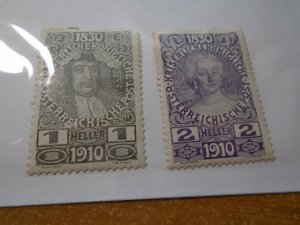 Austria  #  128-29  MH