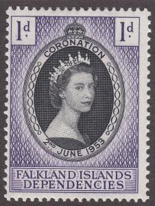 Falkland Islands Dep.1L18  Coronation Issue 1953