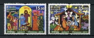 Sri Lanka 2017 MNH Christmas Nativity 2v Set Seasonal Stamps 