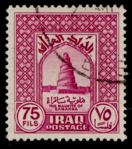 IRAQ SG225a, 75f deep magenta, FINE USED.