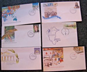 AUSTRALIA FDCs - LOT OF 6  - 1989      (aus16)