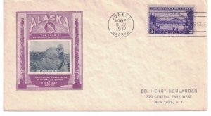 1937 FDC, #800, 3c U.S. Possessions - Alaska, Ioor