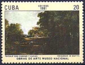CUBA Sc# 2383 NATIONAL MUSEUM PAINTINGS art artwork  20c 1981 MNH
