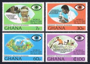 Ghana 592-595,MNH.Michel 658-661. World Health Day,1976.Blindness,Entomologist,
