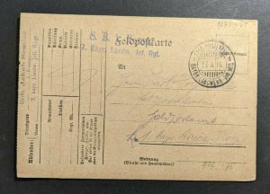 1917 WWI Germany Feldpost Postcard Cover