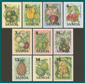 Samoa 1983 Fruit (Series 1), MNH #600-609,SG647-SG656