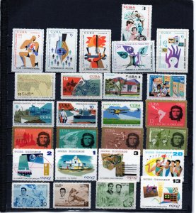 CUBA 1967-1968 YEARS SET OF 26 STAMPS MNH