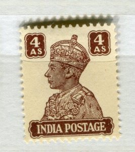 INDIA; 1938 early GVI Portrait issue Mint hinged 4a. value