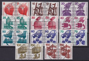 Berlin 1971 Mi#402-411 Pairs used CV€70.00 (BN1125)