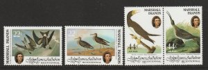 BIRDS-MARSHALL ISLANDS #63-64,C2a AUDUBON MNH