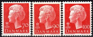 Denmark #534, 539, 543 F-VF Unused CV $3.50 (V5630)