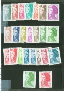 France #1783-1804/1807-7A  Single (Complete Set)